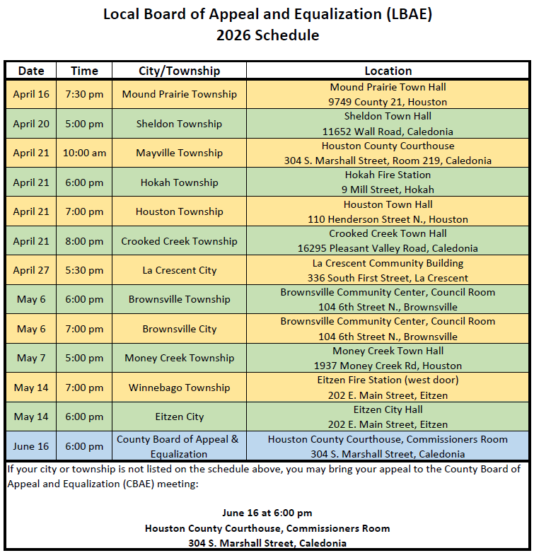 2026 LBAE Schedule